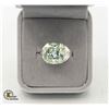 Image 1 : #69-10.50CT ASSCHER CUT MOISSANITE SET IN STERLING