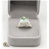 Image 2 : #69-10.50CT ASSCHER CUT MOISSANITE SET IN STERLING