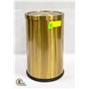 Image 1 : NEW STAINLESS STEEL GOLD COLOR 2.4GAL TRASH BIN