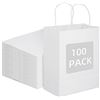 Image 1 : NEW WHITE CRAFT PAPER BAGS 100 PCS