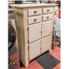 Image 1 : 4 DOOR + 4 DRAWER DRESSER H-54.5" W-17" L-41.25"
