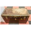 Image 1 : LARGE BROWN TRAVEL TRUNK H-22" W-20.25" L-38.5"