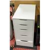 Image 1 : WHITE WOODEN 5 GLIDER DRAWER CABINET 23 X 14 X 27"