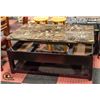 Image 1 : COFFEE TABLE WITH RISING TOP H-18" W-26" L-47.75"