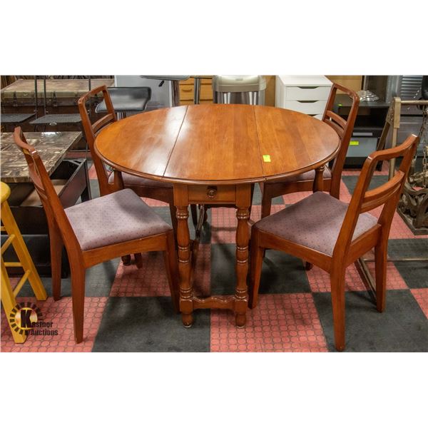 DINING TABLE AND 4 CHAIRS H-29"