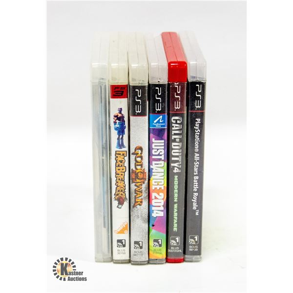 6 PLAYSTATION 3 GAMES