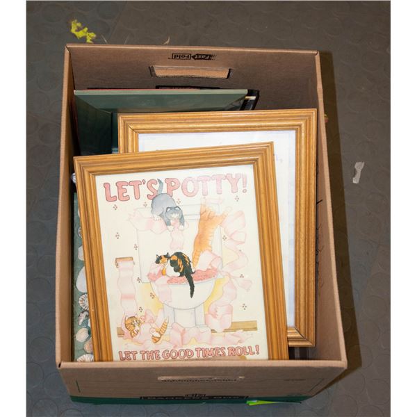 BOX OF ESTATE PICTURE FRAMES