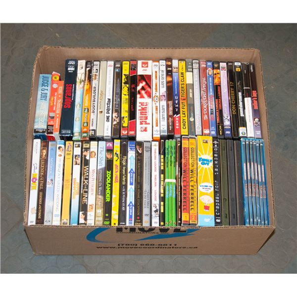BOX OF DVDS