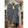 Image 1 : NEW WITH TAGS MENS XL DENIM HOODIE
