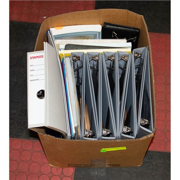 BOX OF OFFICE SUPPLIES