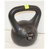 Image 1 : CAP VINYL 15LB KETTLEBELL 10LB WEIGHT HANDLE FIT