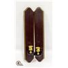 Image 1 : 2 WOOD CANDLE HANGINGS 17"