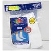Image 1 : WHITE CREW SOCKS 6-12 SIZE 6-PACK FRUIT OF