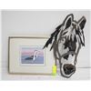 Image 1 : HORSE HEAD METAL CUT OUT DECOR SOLD WITH PRINT