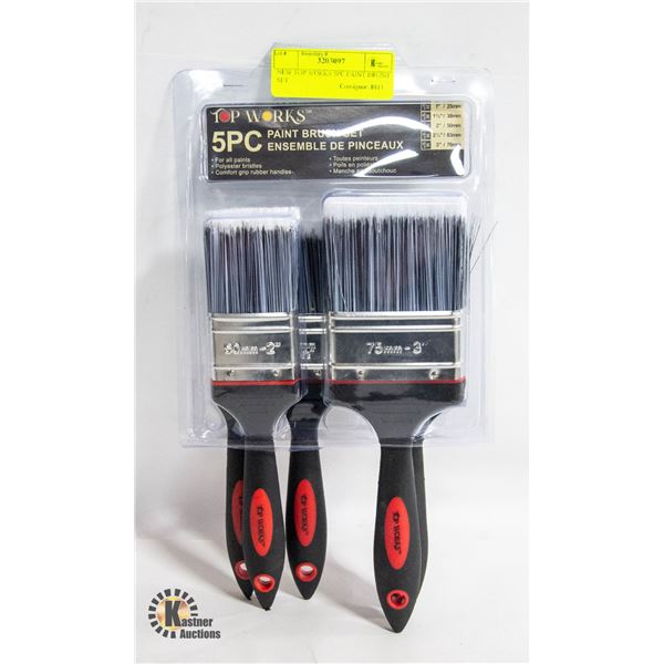 NEW TOP WORKS 5PC PAINT BRUSH SET