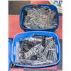 Image 1 : 2 BINS OF VINTAGE METAL RAILROAD TRACKS