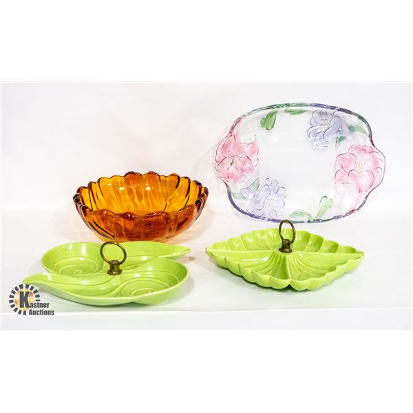 FLAT OF VINTAGE GLASSWARE