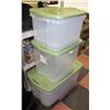 Image 1 : 5 STERILITE EASY CARRY TOTES VARIOUS SIZES