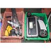 Image 1 : 2 PLASTIC TOTES WITH SAFE AND POWER TOOLS