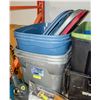 Image 1 : BUNDLE OF SIX STORAGE TOTES WITH 6 LIDS -