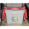 Image 1 : 3 RED LIDDED STORAGE TOTES