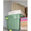 Image 1 : BUNDLE OF 4 STORAGE TOTES - 3 LIDS INCLUDES