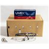 Image 1 : UVEX SAFETY GLASSES - S2500 BLK / CLR - QTY: 10