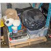 Image 1 : PALLET OF MISC TOOLS, HARDWARE, & HOUSEHOLD