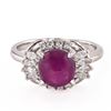 Image 1 : 2.87 ctw Ruby and 0.37 ctw Diamond Platinum Ring