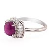 Image 2 : 2.87 ctw Ruby and 0.37 ctw Diamond Platinum Ring