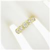 Image 3 : NEW Custom Made 18K Yellow Gold 1.21 ctw Bezel Diamond 5 Stone Wedding Band Ring