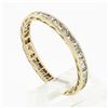 Image 7 : Vintage 18k Gold 0.85 ctw Channel Princess Cut Diamond Eternity Wedding Band Rin