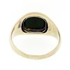 Image 6 : Men's Vintage 10k Gold Black Onyx Gold Leaf Design Masonic Solitaire Band Ring