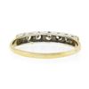 Image 6 : Antique 14k TT Gold 0.30 ctw Old Single Cut Pave Diamond Stack Wedding Band Ring