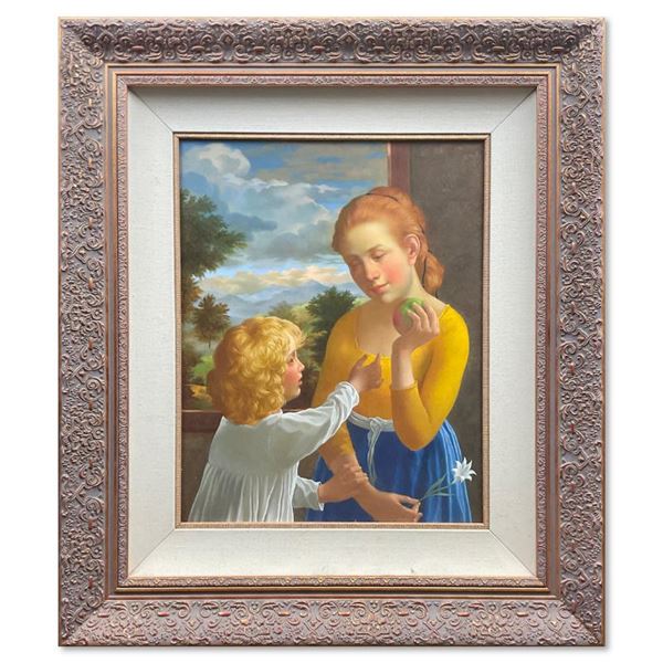 Girl with Apple by Kurbanov Original