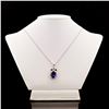 Image 1 : 6.44 ctw Tanzanite and 0.66 ctw Diamond Platinum Pendant