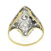 Image 7 : Antique Edwardian 18k Gold Platinum 0.20 ctw Diamond Filigree Petite Dinner Ring