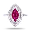 Image 1 : 1.65 ctw Ruby and 1.01 ctw Diamond Platinum Ring