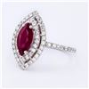 Image 2 : 1.65 ctw Ruby and 1.01 ctw Diamond Platinum Ring