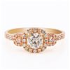 Image 1 : 0.50 ctw SI2 CLARITY CENTER Diamond 18K Rose Gold Ring (0.82 ctw Diamonds)