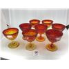 Image 1 : L E SMITH MOON & STARS GOBLETS 8 pcs
