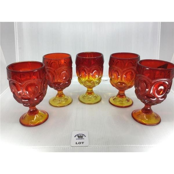L E SMITH MOON & STARS DRINKING GLASS WATER