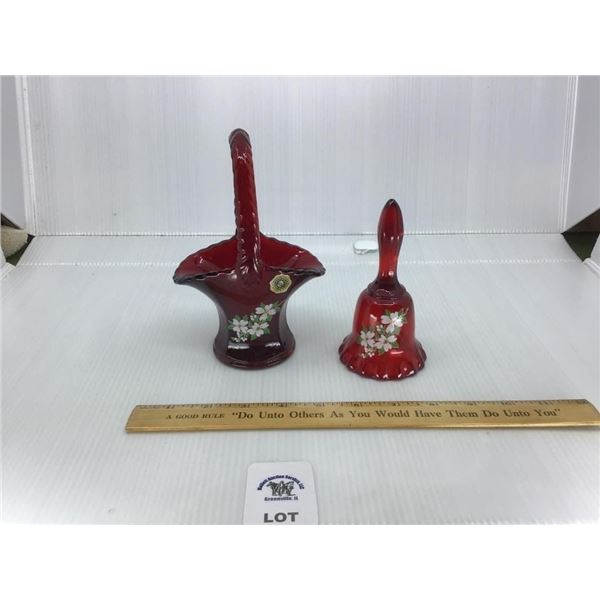 WESTMORELAND GLASS BASKET, BELL