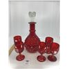 Image 1 : 7 PC SET L E SMITH MOON & STARS RUBY RED