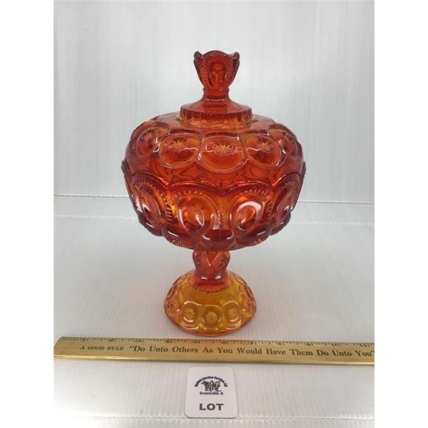 L E SMITH MOON & STARS 10 inch LIDDED COMPOTE