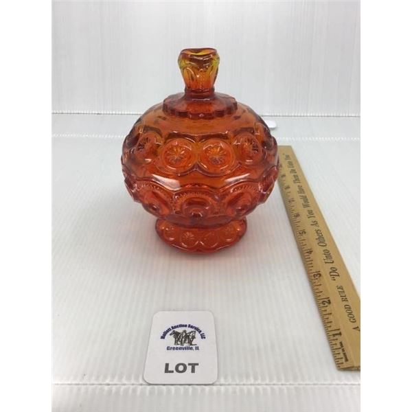 L E SMITH MOON & STARS LIDDED CANDY DISH