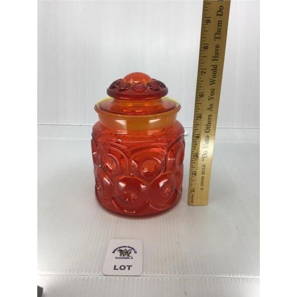 L E SMITH MOON & STARS AMBERINA MCM GLASS