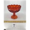 Image 1 : L E SMITH VINTAGE AMBERINA GLASS MOON & STARS
