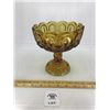 Image 1 : L E SMITH VINTAGE AMBER GLASS MOON & STARS