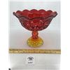 Image 1 : L E SMITH VINTAGE AMBERINA GLASS MOON & STARS